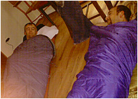 Rick and Richard in sleeping bags